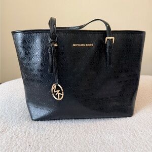 Michael Kors Embossed Black Tote